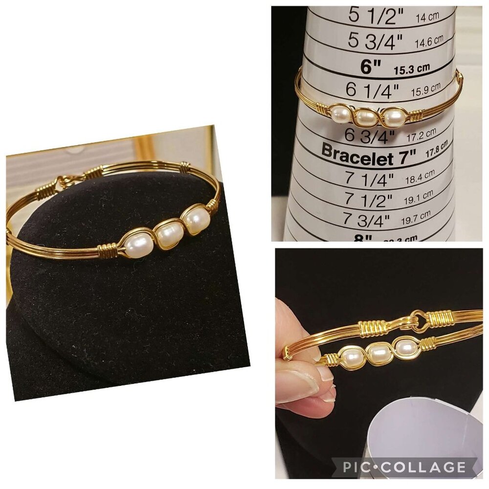 Ronaldo Waverly Pearl 14Kt Gold Wire Bracelet